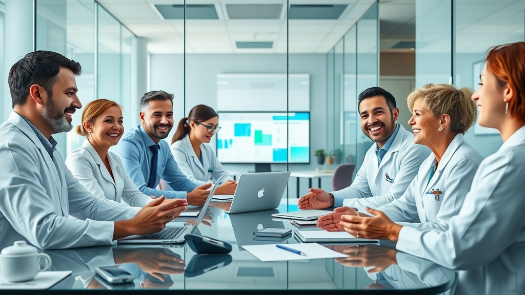 Dental Patient Reactivation strategy meeting with dental professionals brainstorming in a conference room