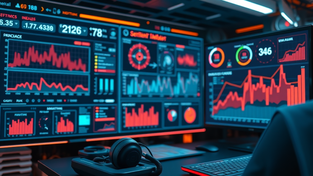 AI dashboard monitoring live sentiment analysis and customer interactions, exemplifying predictive analytics in contact center environments.