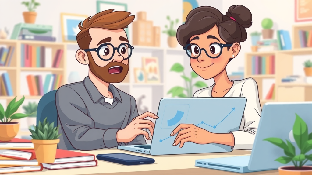 content creator collaborating with AI on content creation process with visible step-by-step progress for AI Content Creation