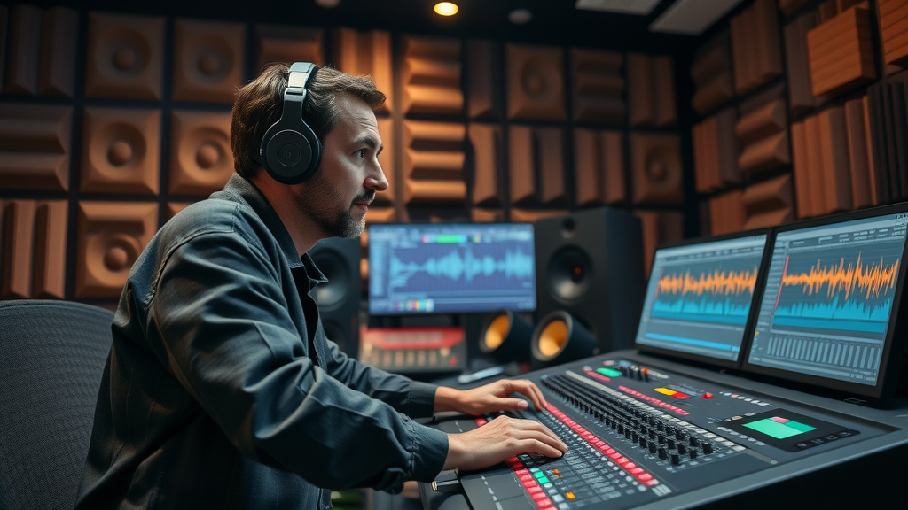 Futuristic digital workspace where diverse business professionals collaborate, studying deep learning for text generation on AI-powered screens in a high-tech environment.