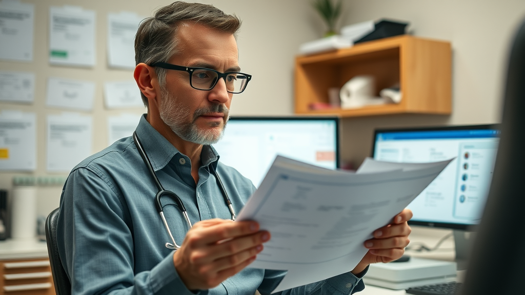 dental patient reactivation strategies dental office manager reviewing patient records for reactivation in a modern workspace
