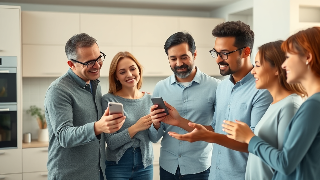 family using smart home integrated ai voice assistant