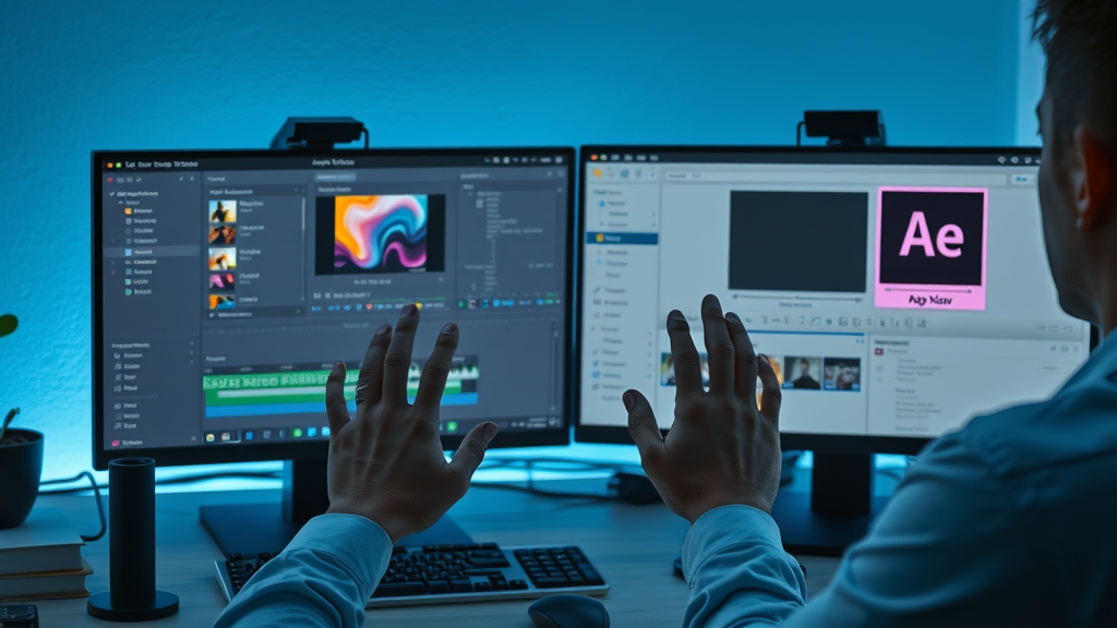 User comparing DaVinci Resolve and Adobe Express side by side, digital video editor software review