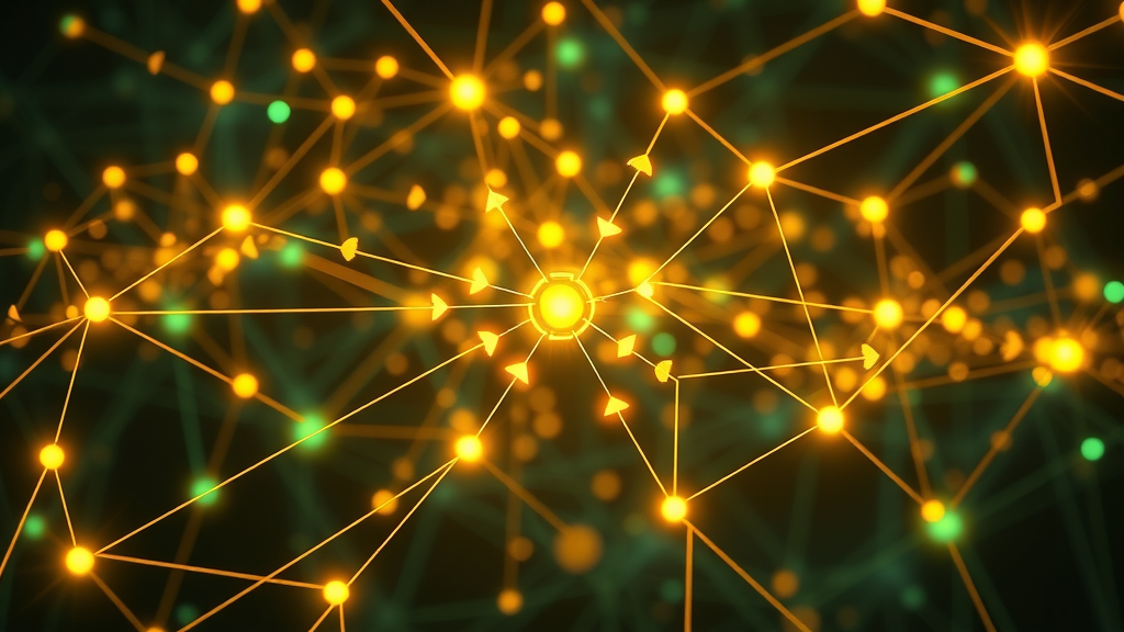 Animated fantasy diagram of internal linking pathways, AI for content optimization, internal link structure