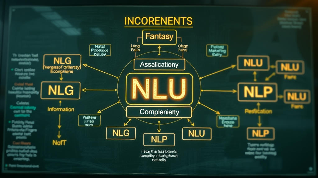 diagram showcasing natural language generation, understanding, processing interconnected