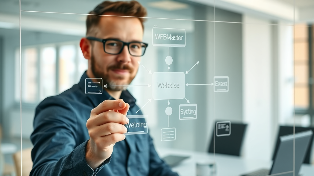 experienced webmaster mapping out dental practice