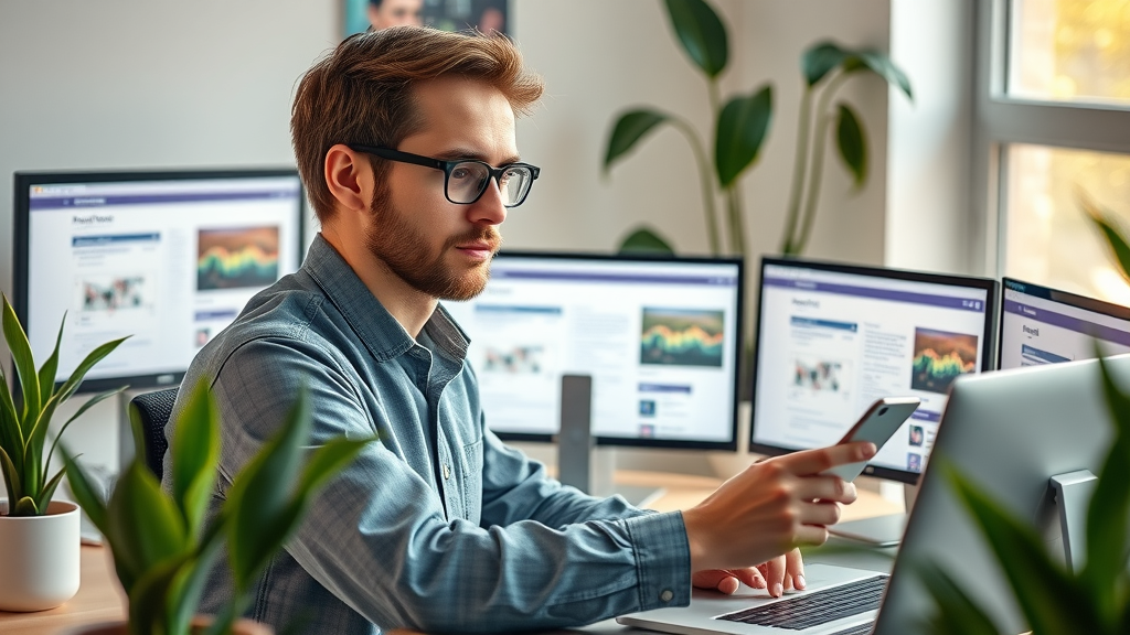Content creator scheduling AI-generated content to social media and blogs in an automated workflow