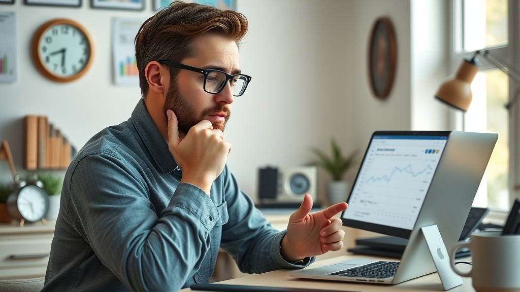Content creator analyzing social media algorithm updates analytics