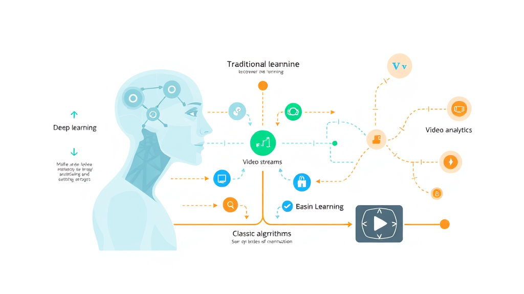 deep learning video analysis infographic neural networks vs traditional ML and video analytics