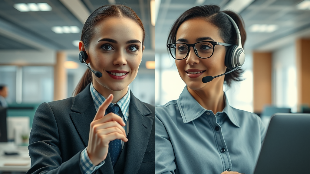 ai voice assistant versus human customer service agent