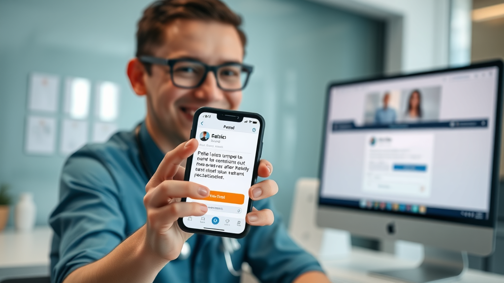 patient recall system notifications via phone, tablet, and desktop with engaged patients